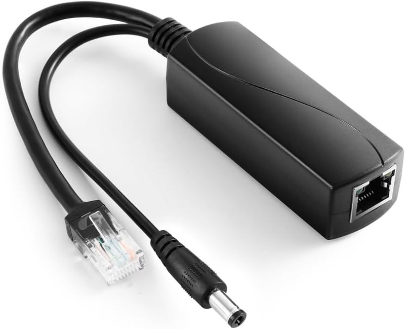 REVODATA Gigabit 36W PoE Splitter 12V/3A, DC 5.5 * 2.5mm Plug PoE to DC 12V/3A Output, Gigabit Ethernet Comply IEEE802.3bt, Plug and Play for IP Camera, Smart Home(PS5712BG-25) - Image 1